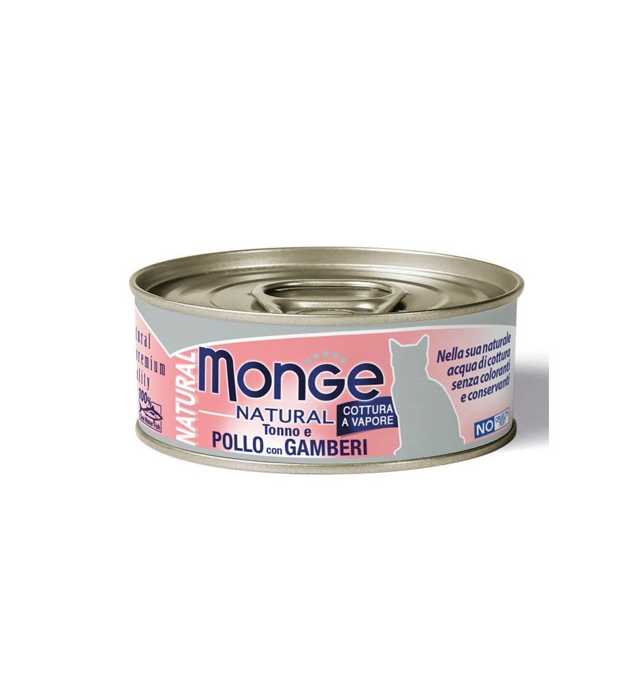 Monge Natural Pezzetti di Tonno e Pollo con Gamberi – Adult