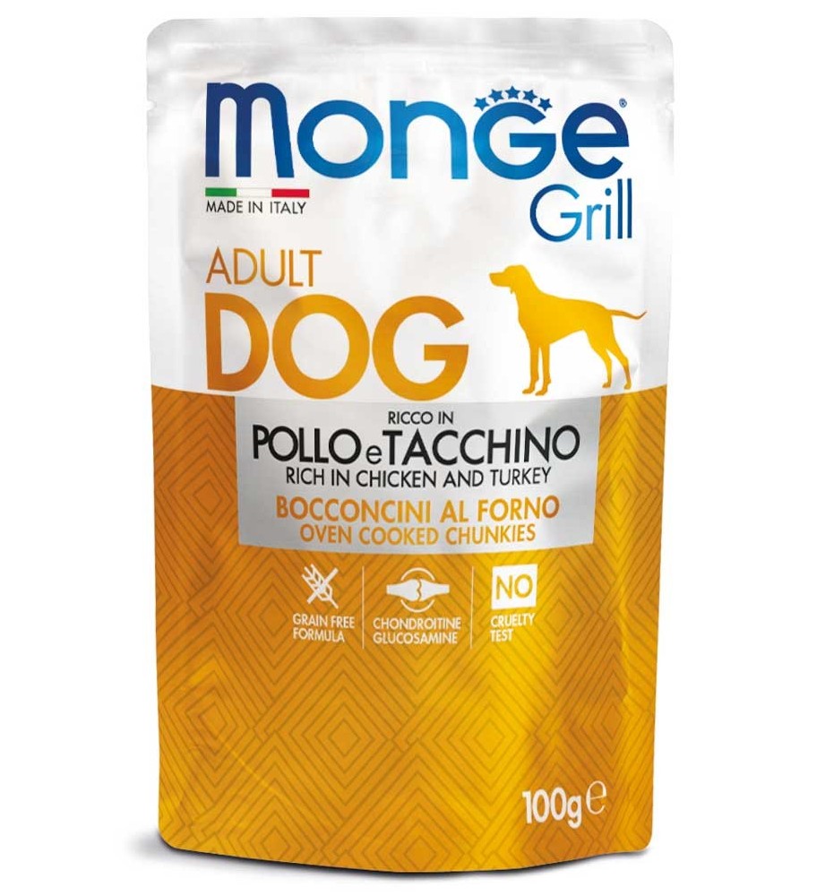 Monge Grill Bocconcini – Ricco in Pollo e Tacchino – Adult