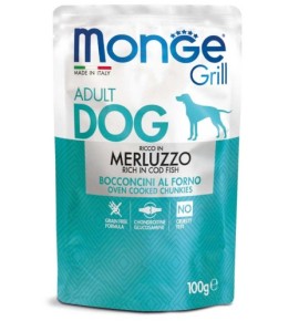 Monge Grill Bocconcini – Ricco in Merluzzo – Adult