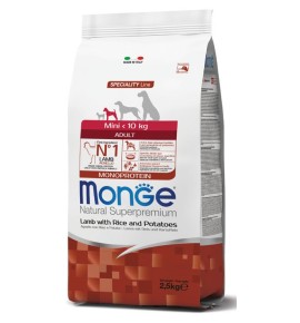 Monge Natural Superpremium Mini Adult Monoprotein Agnello con Riso e Patate