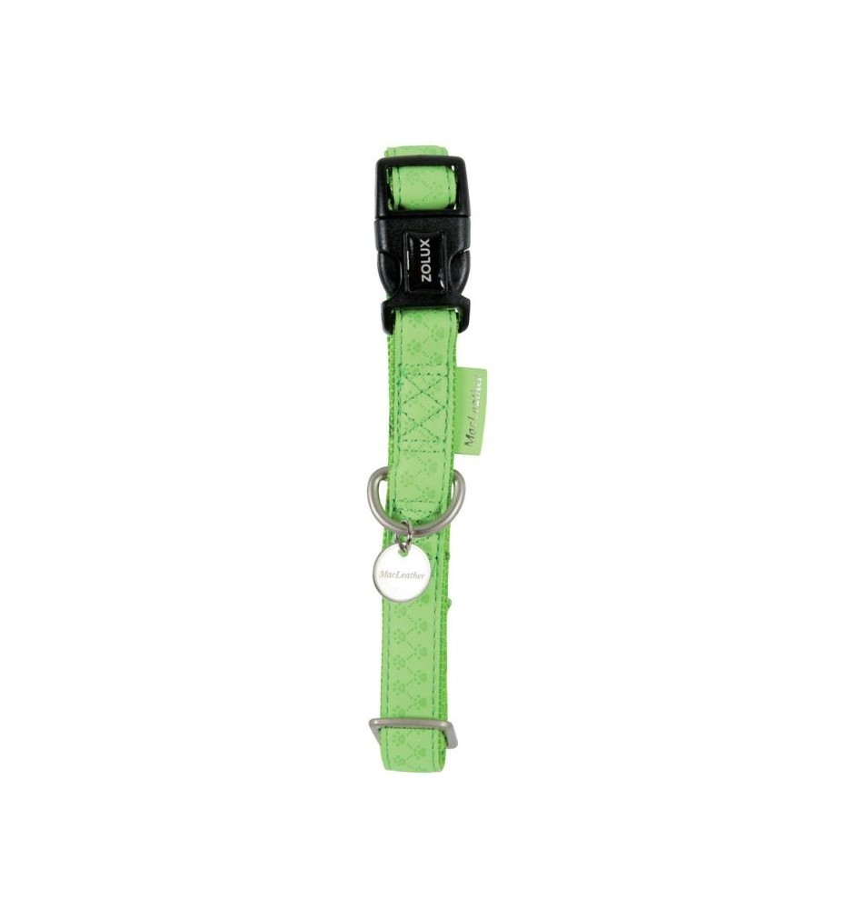 Collare per cani regolabile Zolux Mac Leather verde
