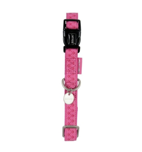 Collare per cani regolabile Zolux Mac Leather Fucsia