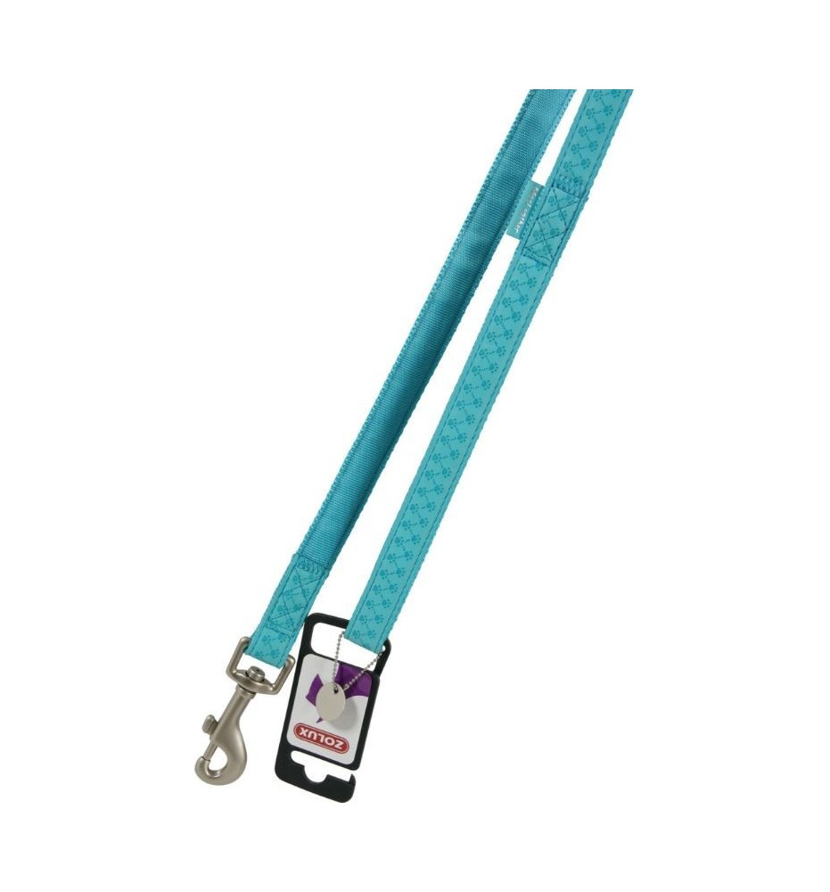 Guinzaglio per cani Zolux Mac leather blu turchese