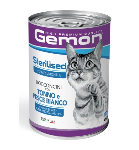 Gemon Sterilised Bocconcini con Tonno e Pesce Bianco