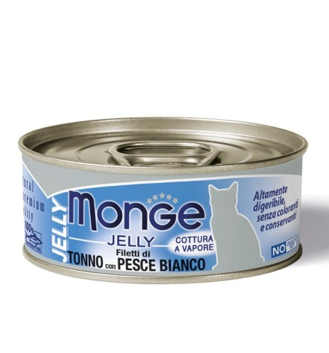 Monge Jelly Filetti di Tonno con Pesce Bianco – Adult