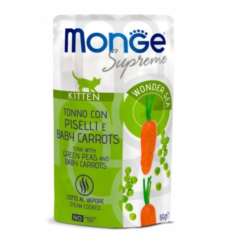 Monge Supreme Tonno con Piselli e Baby Carrots – Kitten