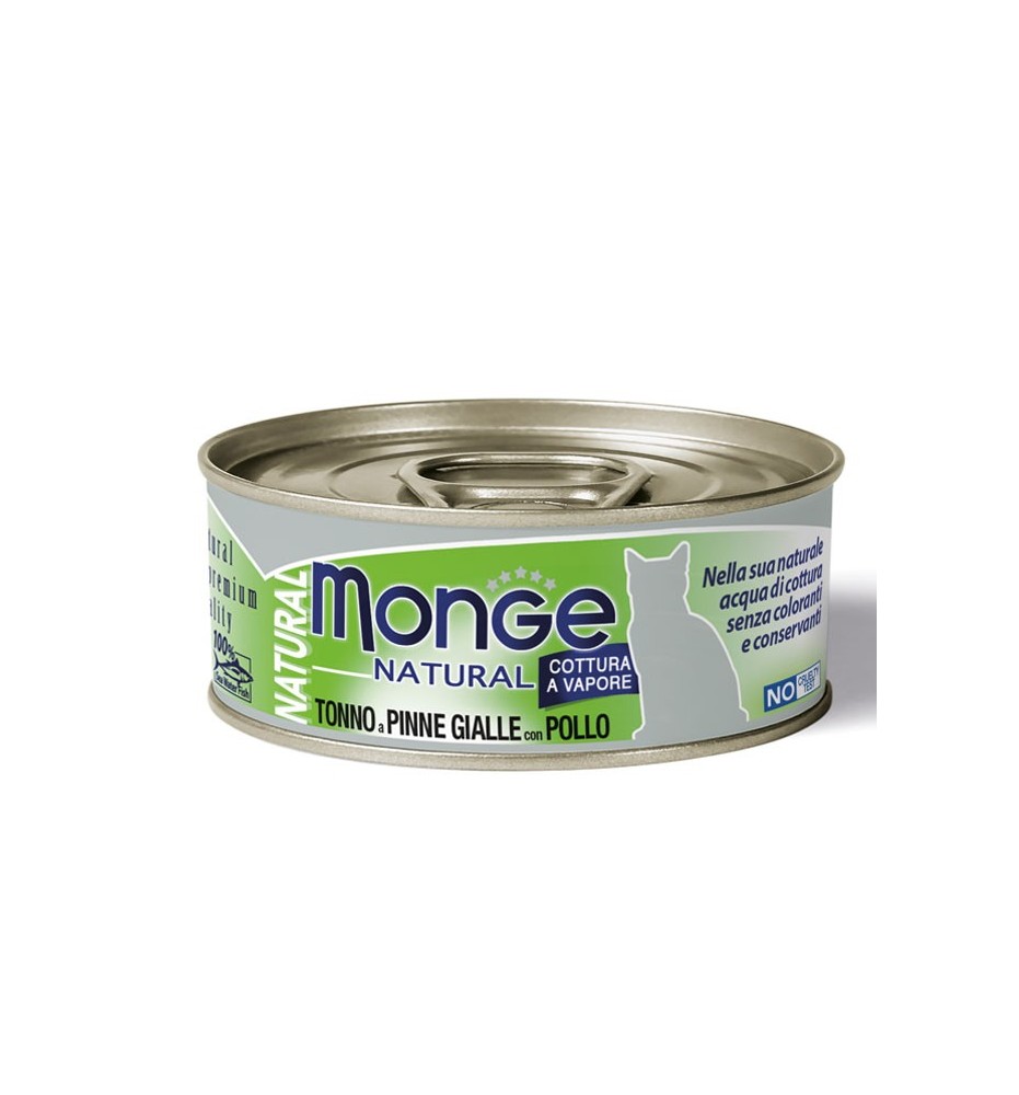 Monge Natural Pezzettini di Tonno a pinne gialle con Pollo – Adult