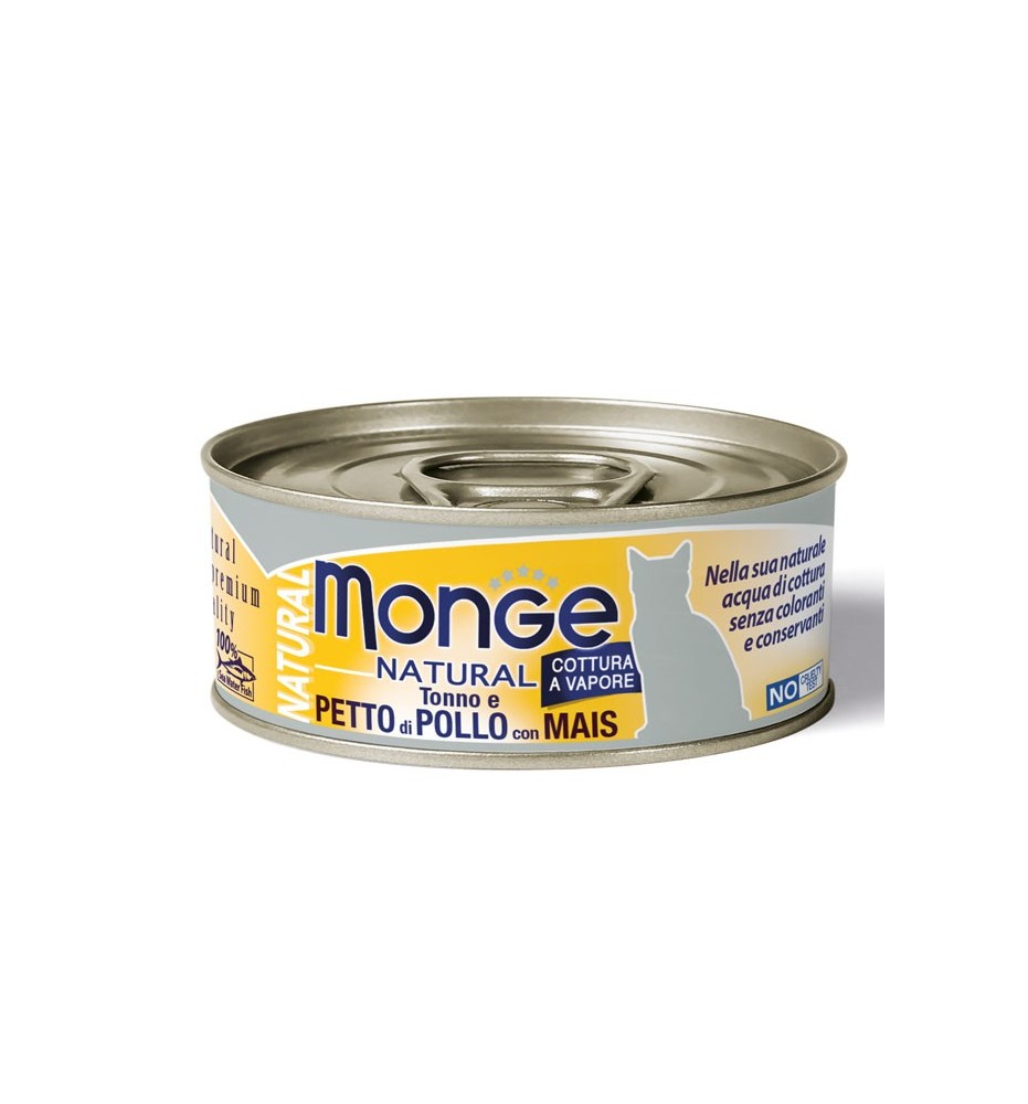 Monge Natural Pezzetti di Tonno e Petto di Pollo con Mais – Adult