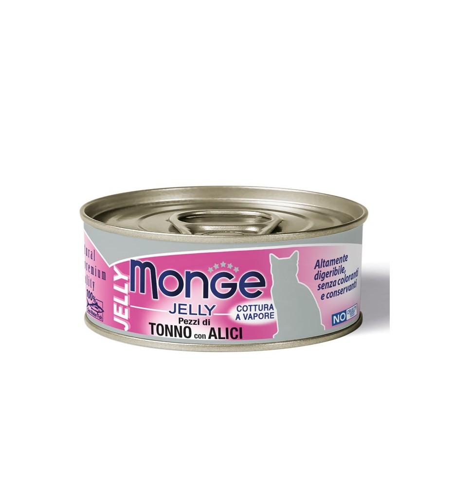 Monge Jelly Pezzi di Tonno con Alici – Adult