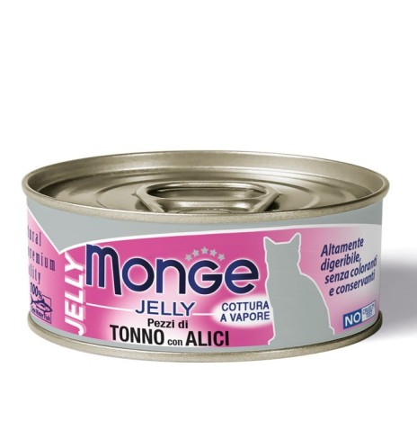 Monge Jelly Pezzi di Tonno con Alici – Adult