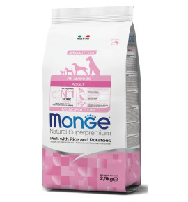 Monge Natural Superpremium All Breeds Adult Monoprotein Maiale con Riso e Patate