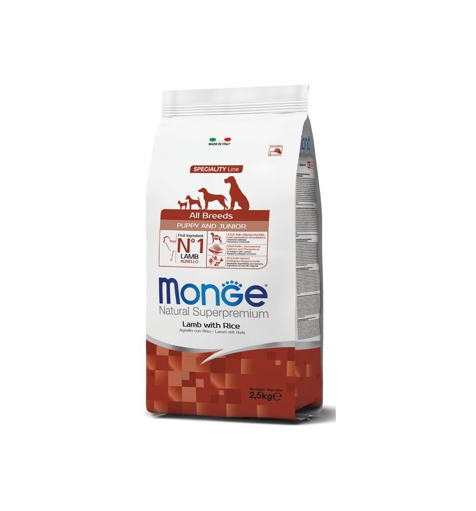 Monge Natural Superpremium All Breeds Puppy & Junior Agnello con Riso