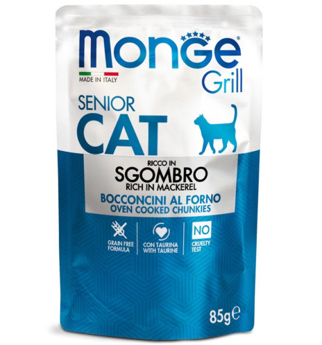 Monge Grill Bocconcini in Jelly – Ricco in Sgombro – Senior