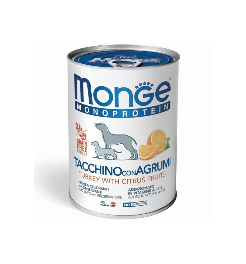 Monge Monoprotein Paté Tacchino con Agrumi