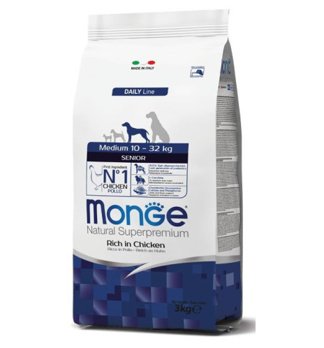 Monge Natural Superpremium Medium Senior Ricco in Pollo