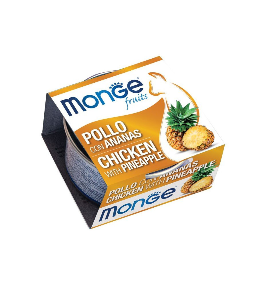Monge Fruits Pezzetti di Pollo con Ananas – Adult