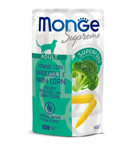 Monge Supreme Tonno con Broccoli e Baby Corn – Adult