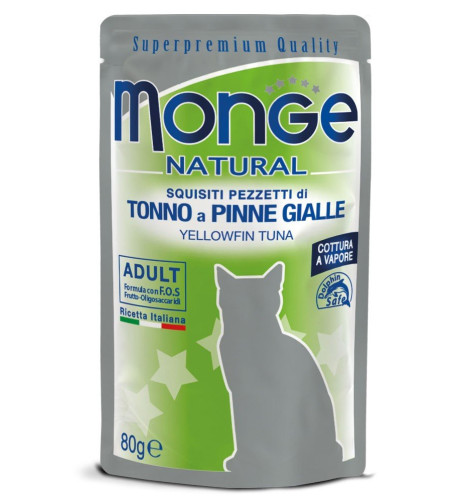 Monge Natural Pezzetti di Tonno a pinne gialle – Adult