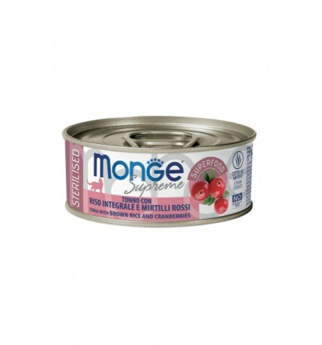 Monge Supreme Tonno con Riso Integrale e Mirtilli Rossi – Sterilised
