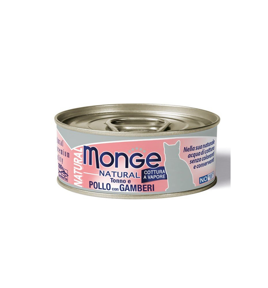 Monge Natural Pezzetti di Tonno e Pollo con Gamberi – Adult