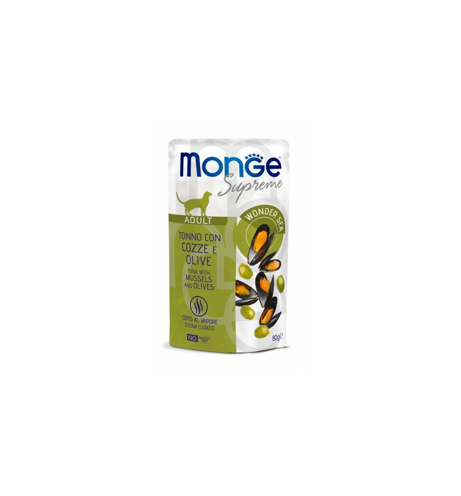 Monge Supreme Tonno con Cozze e Olive – Adult