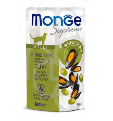 Monge Supreme Tonno con Cozze e Olive – Adult