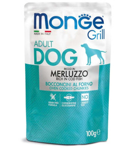 Monge Grill Bocconcini – Ricco in Merluzzo – Adult