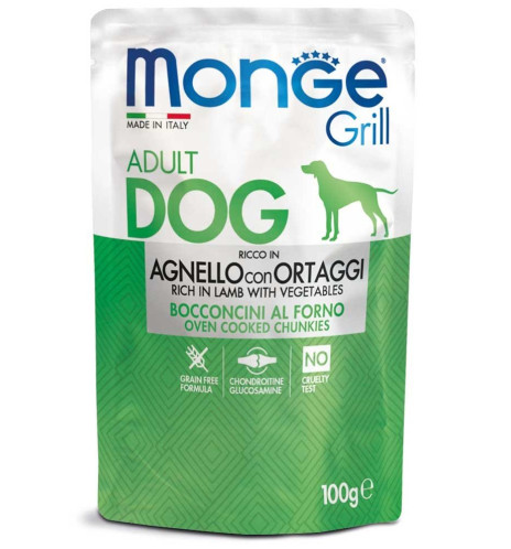 Monge Grill Bocconcini – Ricco in Agnello con Ortaggi – Adult