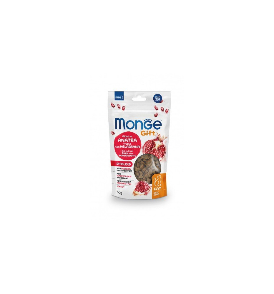 Monge Gift Sterilised Gatto Ricco in Anatra Fresca con Melagrana e Mirtilli Rossi Meat Minis