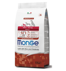 Monge Natural Superpremium Mini Adult Monoprotein Agnello con Riso e Patate