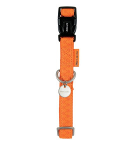 Collare per cani regolabile Zolux Mac Leather arancione