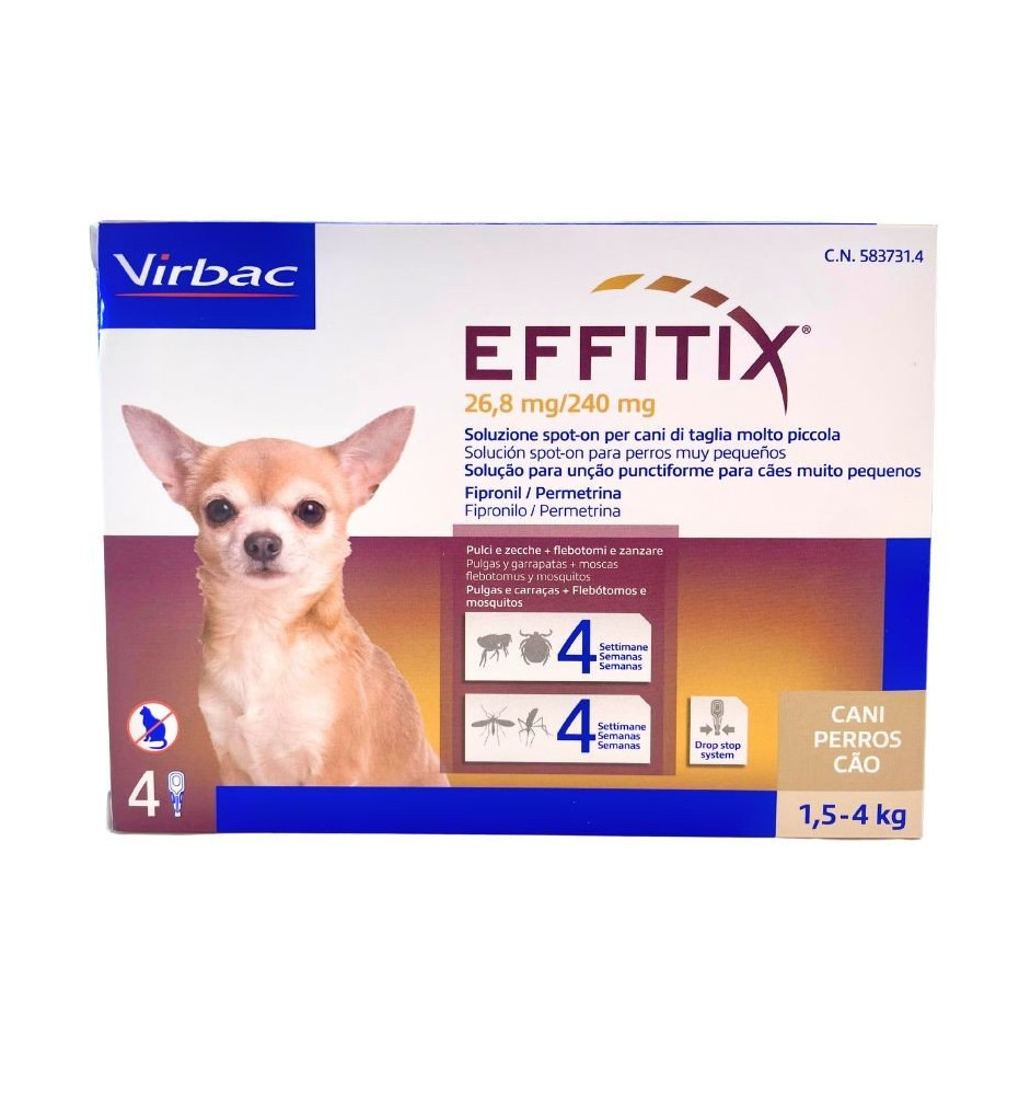 Effetix per cani - protezione da pulci, zecche e zanzare