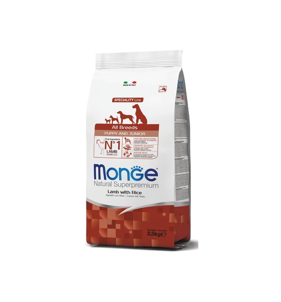 Monge Natural Superpremium All Breeds Puppy & Junior Agnello con Riso