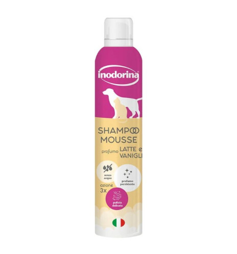 Shampoo mousse Latte Vaniglia Inodorina – Pulizia a secco Shampoo mousse Latte Vaniglia Inodorina – Pulizia a secco