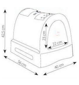 Lettiera chiusa Zuma IMAC – Con cassetto e paletta