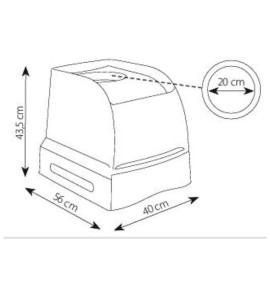 Lettiera Frida IMAC – Ingresso alto e cassetto