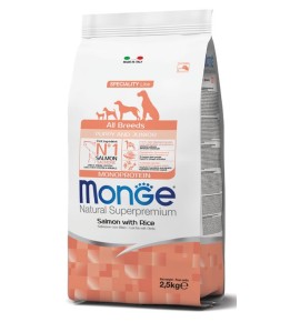 Monge Natural Superpremium All Breeds Puppy & Junior Monoprotein Salmone con Riso