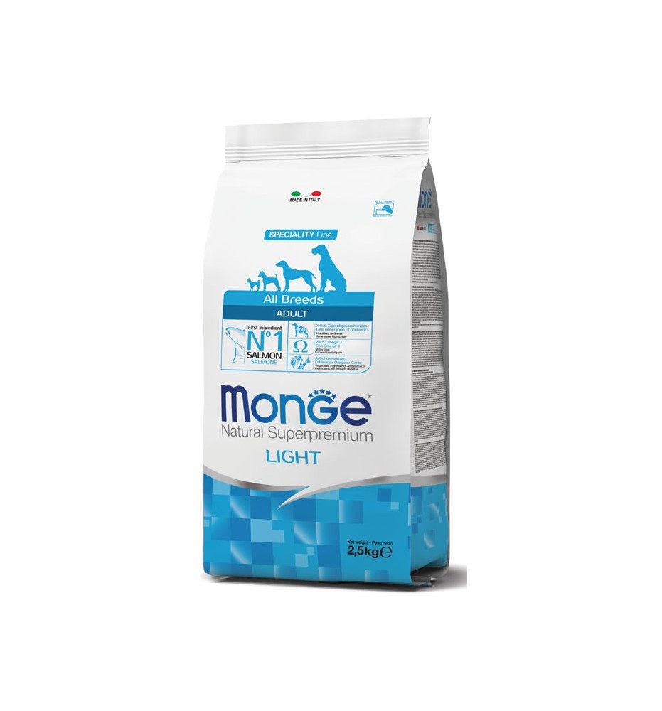 Monge Natural Superpremium All Breeds Adult Light Salmone con Riso