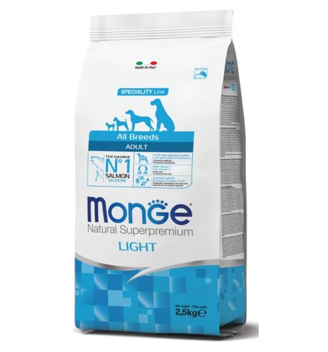 Monge Natural Superpremium All Breeds Adult Light Salmone con Riso