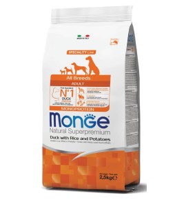 Monge Natural Superpremium All Breeds Adult Monoprotein Anatra con Riso e Patate